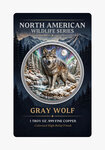 Monnaie GRAY WOLF North American Wildlife 1 Oz Medaille Cuivre (PRÉCOMMANDE)