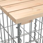 vidaXL Banc de jardin design gabion 287x71x65 5 cm bois massif de pin