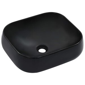 vidaXL Lavabo 44 5 x 39 5 x 14 5 cm Céramique Noir