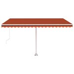 vidaXL Auvent manuel rétractable sur pied 400x300 cm Orange et marron