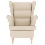 vidaXL Fauteuil blanc 74x84x100 cm lin