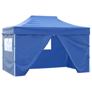 vidaXL Tente de fête 291 x 431 x 315 cm Bleu Tissu Oxford