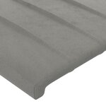 vidaXL Tête de lit avec oreilles Gris clair 163x23x118/128 cm Velours
