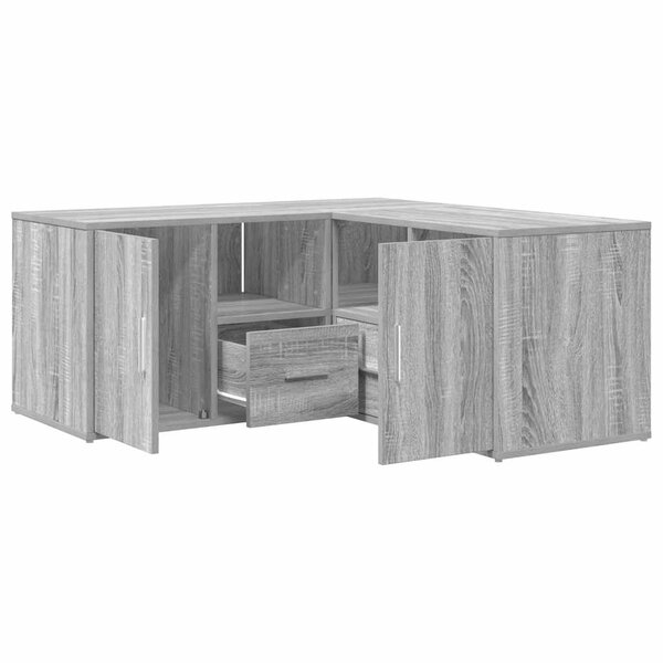 vidaXL Armoire d'angle sonoma gris 160x40x45 cm bois d'ingénierie