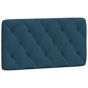 vidaXL Coussin de tête de lit bleu 100 cm velours