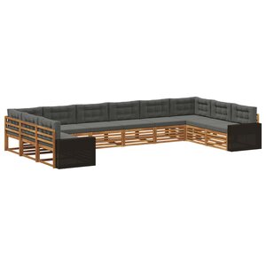vidaXL Ensembles de canapés 10 pc Bois d'Acacia Massif
