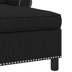 vidaXL Chaise longue avec coussin Noir 91 x 157 x 91 cm tissu