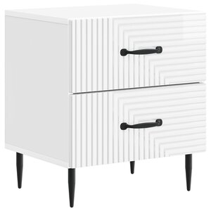 vidaXL Cabinet de chevet Blanc brillant 43 x 34 5 x 47 5 cm