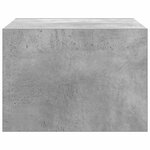 vidaXL Table de chevet murale avec lumières LED gris béton