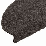 vidaXL Tapis d'escalier autocollants 15 pièces 65 x 21 x 4 cm Anthracite Demi-rond Grand
