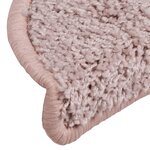 vidaXL Tapis de marches d'escalier 15 Pièces Rose clair 56x17x3 cm