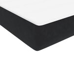 vidaXL Sommier à lattes de lit avec matelas noir 80x220 cm velours