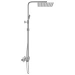 vidaXL Ensemble de douche à deux têtes et thermostat Acier inoxydable