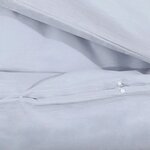 vidaXL Ensemble de housse de couette Gris 200x200 cm Coton