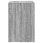 vidaXL Bureau d'écriture gris Gris sonoma Panneau de particules