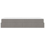 vidaXL Cadre de lit avec matelas Taupe 100 x 200 cm tissu