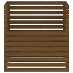 vidaXL Composteur Marron miel 100x100x102 cm Bois massif de pin