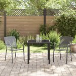 vidaXL Set de salle à manger de jardin en anthracite