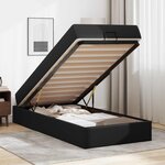 vidaXL Cadre de lit avec matelas avec matelas 2 Pièces Noir PVC