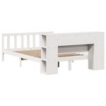 vidaXL Lit bibliothèque sans matelas blanc 150x200 cm bois pin massif