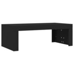 vidaXL Table basse noir 102x50x36 cm bois d'ingénierie