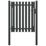 vidaXL Portail de clôture de jardin Acier 1x1 5 m Anthracite