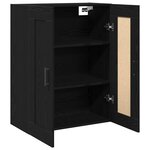 vidaXL Armoire Noire Chêne 69 5x34x90 cm Bois Aggloméré