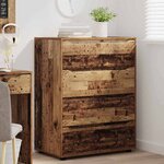 vidaXL Armoires de rangement 2 Pièces Bois Ancien 80 x 48 x 105 cm