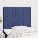 vidaXL Têtes de lit 2 Pièces Bleu 90x5x78/88 cm Tissu