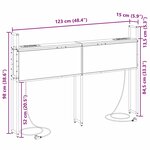 vidaXL Tête de lit de rangement Chêne noir 120 cm Bois d'ingénierie