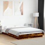 vidaXL Cadre de lit sans matelas chêne fumé 120x190 cm