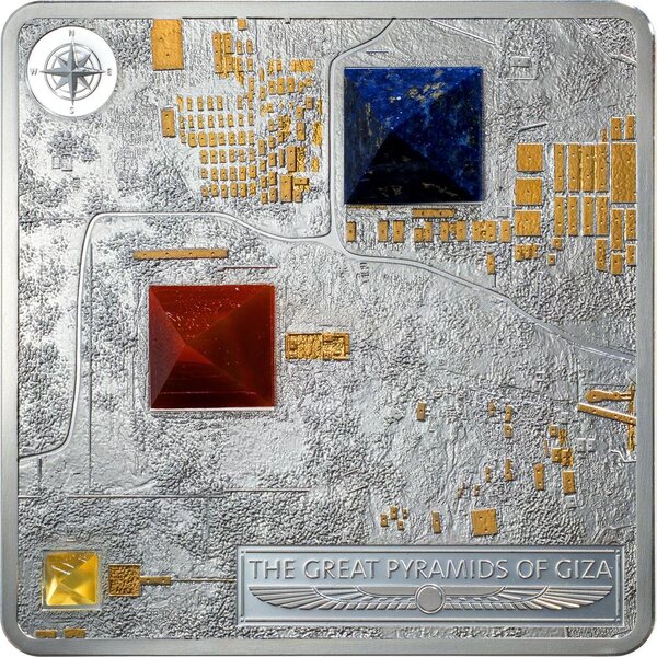 Pièce de monnaie en Argent 5 Dollars g 93.3 (3 oz) Millésime 2025 GREAT PYRAMIDS OF GIZA