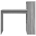 vidaXL Bureau Gris Sonoma 108 x 55 x 103.5 cm Bois d'ingénierie