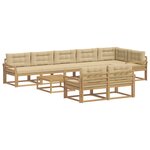 vidaXL Ensemble de canapés d'extérieur 9 Pièces Blanc et Beige