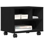 vidaXL Support d'imprimante avec stockage Chêne noir 41 x 32 x 33.5 cm