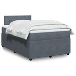 vidaXL Sommier à lattes de lit et matelas gris foncé 120x190cm velours