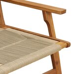 vidaXL Ensemble de Chaises de Jardin avec Table - 3 Pièces en Bois d'Acacia Massif Beige