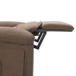 vidaXL Fauteuil de massage Taupe Tissu