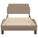 vidaXL Cadre de lit Dover cappuccino 90x190 cm similicuir