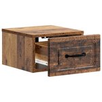 vidaXL Cabinet de chevet mural 2 Pièces Bois ancien 34 5 x 33 x 20 cm