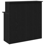 vidaXL Bureau de réception noir 100x50x103 5 cm bois d'ingénierie
