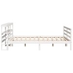 vidaXL Cadre de lit sans matelas blanc 200x200 cm bois massif de pin