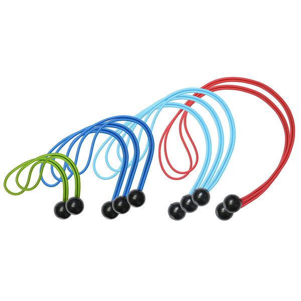 Tendeurs avec Boule 2*20 cm + 3*30 cm + 3*40 cm + 2*50 cm Pack de 10 Elastiques
