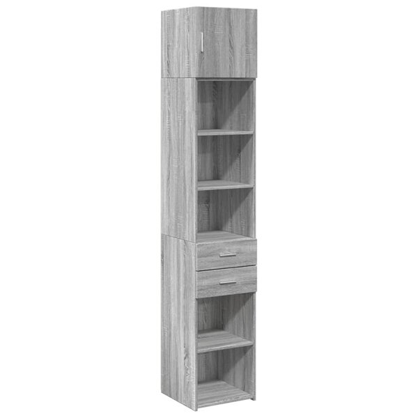 vidaXL Armoire de rangement mince sonoma gris 40x42 5x225 cm