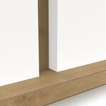 Table à manger seule ACCESS - 6 personnes - chêne Hamilton et blanc - 160 x 78 x 90 cm