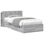 vidaXL Cadre de lit avec rangement Sonoma gris 80 x 200 cm
