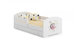 Lit enfant LUK BAR+SZU 140x70 Lune tiroir de rangement avec matelas