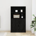 vidaXL Meuble Haut Chêne Noir 60x35 5x103 5 cm Bois d'ingénierie