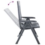 vidaXL Chaises inclinables de jardin lot de 2 Plastique Anthracite