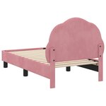 vidaXL Cadre de lit pour tout-petit avec tête de lit Rose 70 x 140 cm